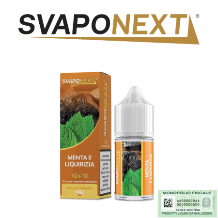 SVAPONEXT STARTER FLAVOUR MINI SHOT 10+10 MENTA E LIQUIRIZIA 10 ML