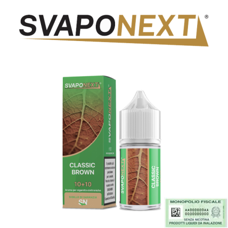 SVAPONEXT STARTER FLAVOUR MINI SHOT 10+10 CLASSIC BROWN 10 ML