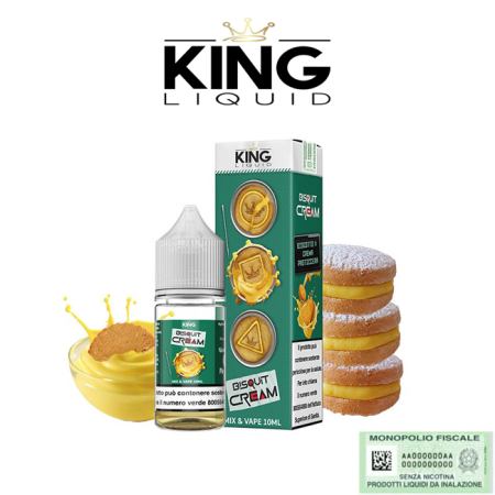 KING LIQUID MIX&VAPE 10+10 BISQUIT CREAM 10 ML